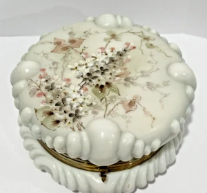 Medium Wave Crest 5,5" Kommode Box, rosa und weiß Blumen Top Futter - Bild 1 von 7