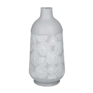 Deco 79 Grey Metal French Country Vase, 16" x 8" x 8" Light Grey 16" x 8" x 8" - Picture 1 of 7
