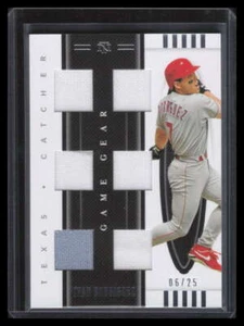 2021 National Treasures Game Gear Materials Sixes 9 Ivan Rodriguez 6 Jersey 6/25 - Picture 1 of 2