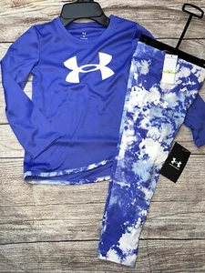 Under Armour Girls Ice Dye Crossover Tunic Leggings Outfit Set NEW - Picture 1 of 1