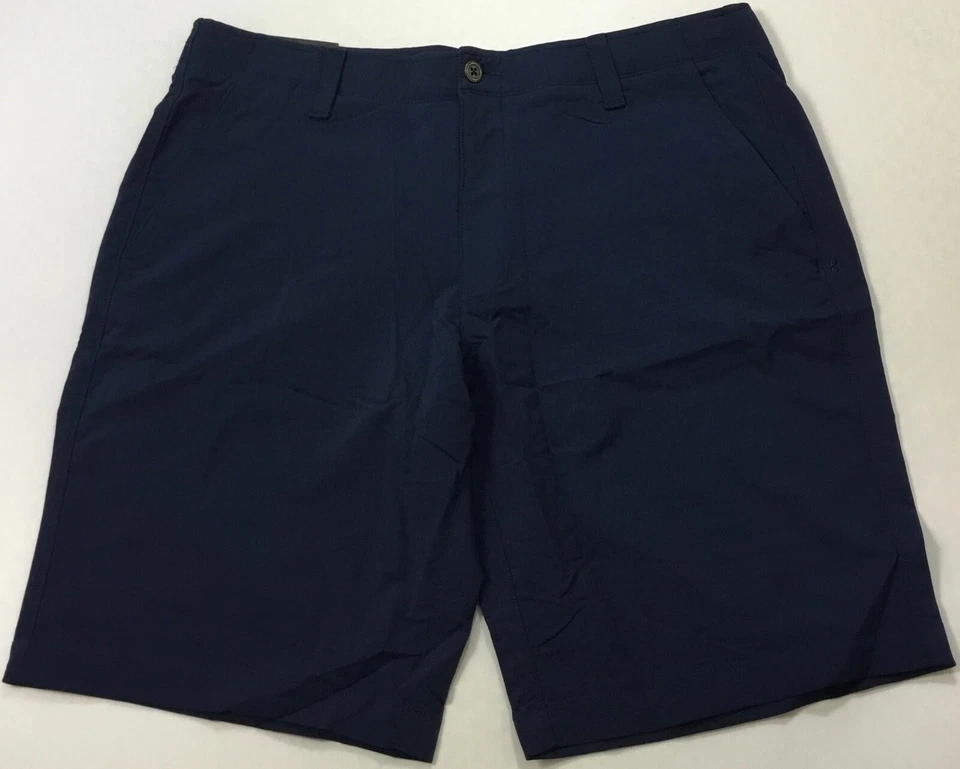 Under Armour Mens Navy Blue Heat Gear Loose Shorts 30 X 11