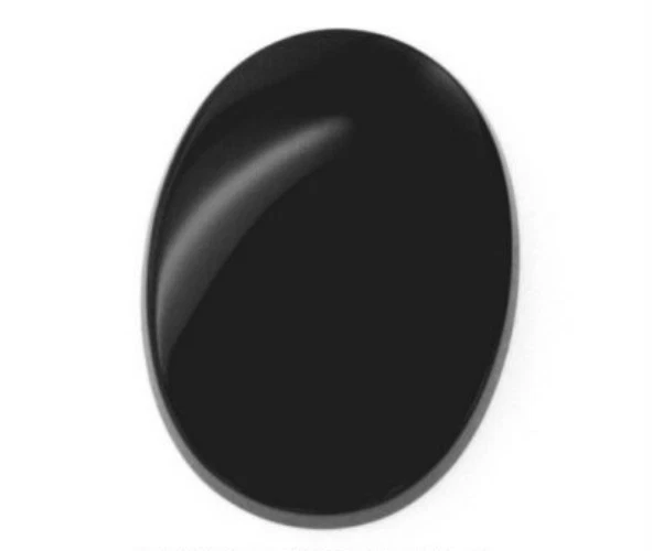 CONJUNTO DE 6 PEÇAS CABOCHÃO TOP PLANO CORTE OVAL ÔNIX PRETO 8 x 6 MM TODO NATURAL - Imagem 1 de 1