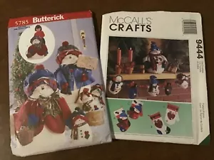 2 Sewing Patterns ~5785 9444 ~ Snowmen Decorations ~ Uncut - Picture 1 of 7
