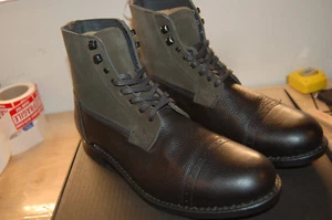 NIB FRYE Men's Garrison Combat Boot Made In The USA size 12 M $458 black Multi  - Picture 1 of 10