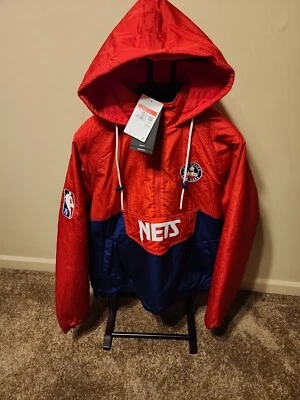 Новый с Ярлыками Nike Мужская 2021-22 город издание Brooklyn сетки красный 1⁄2 молнии куртка L DB1968 - Изображение 1 из 4
