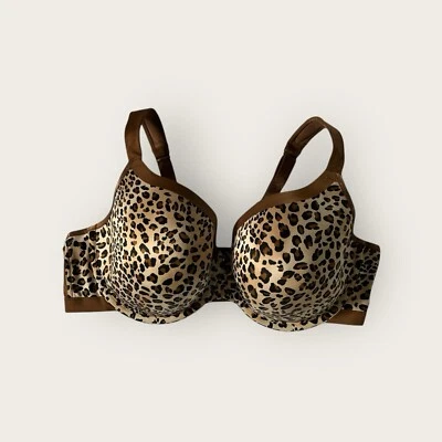 Lane Bryant Cacique Lightly Lined Smooth Balconette Bra 46C Animal Print New - Image 1 of 4