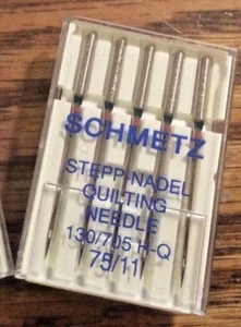 5 Schmetz Size 11 QUILITING Sewing Machine Needles 130/705 H-Q 15x1 - Picture 1 of 5