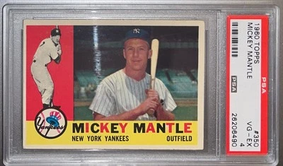 1960 Topps Mickey Mantle #350 PSA 4 ¡Hermosa tarjeta!  ¡LEYENDA! Foto 1 de 2
