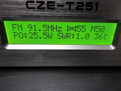 Professional CZE-T251 25W FM Transmitter Stereo Broadcast-U.S.A. - Image 1 of 4