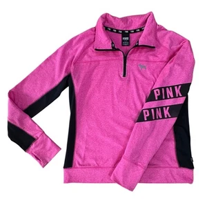 Victoria’s Secret PINK Y2K 1/4 Zip Pullover Hot Pink Size Large Mean Girls NWOT - Picture 1 of 20