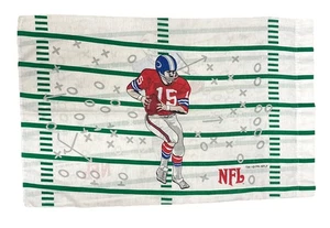 Vintage 1996 NFL Football Standard Pillowcase 2 Sided Sports Touchdown Bibb - Picture 1 of 4