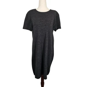 Jones New York Dress Womens Large Gray Short Sleeve Merino Wool Blend Midi - Picture 1 of 8