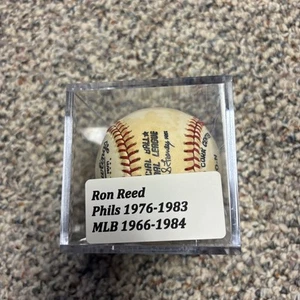 Ron Reed Autographed Baseball With Case, Phillies - Picture 1 of 7