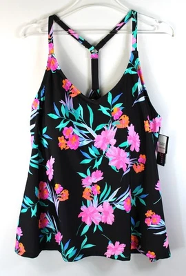 Tankini ISLAND ESCAPE UW Talla 18W Ocean Bloom Floral Espalda Corredora Minorista $44.99 Foto 1 de 3