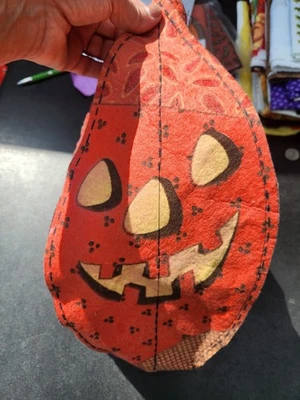 Daisy Kingdom Patchwork Punkin 3D 12" Pumpkin Felt Fabric Panel Halloween 4903 - Image 1 of 4