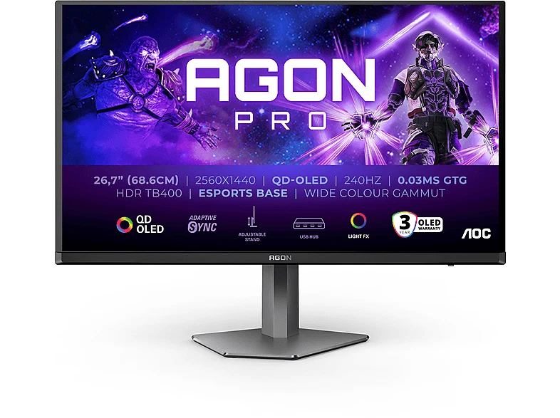 AOC AGON PRO AG276QZD2 26,7 Zoll QHD Gaming Monitor - Bild 1 von 4