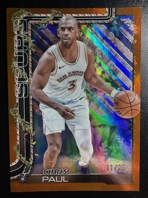 2025-26 Topps Holiday - Chris Paul #H159 Holiday metálico naranja brillo/25 Foto 1 de 2