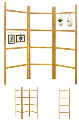 Raumteiler Holz zum Befüllen - 180x180 Pflanzen Deko Paravent Bambus Trennwand - Bild 1 von 4