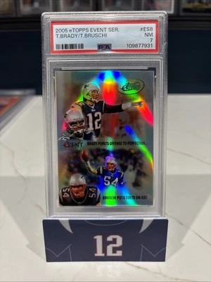 TOM BRADY 2005 ETOPPS PSA 7 TEDY BRUSCHI PATRIOTS RARE INVEST GOAT HOF MVP TB12 - Image 1 of 2
