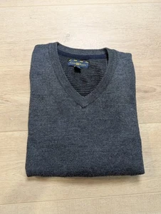 Club Room Mens Size Small Solid Crewneck Merino Wool Blend Sweater Gray - Picture 1 of 3