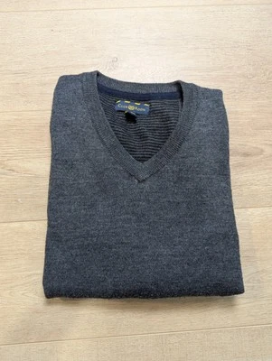 Club Room Mens Size Small Solid Crewneck Merino Wool Blend Sweater Gray - Image 1 of 3