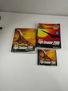 Jeu de 2 disques Microsoft Flight Simulator 2000 (PC, 1999) Windows avec guide - Photo 1/9