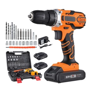 21V Cordless Drill Driver. 550W, 2x 2.0Ah Batteries. 25+1 Torque, 35N.m Max. 2 - - Picture 1 of 1