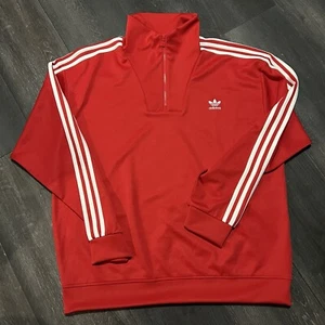 Adidas Originales Adicolor Rojo Cuello Embudo Chaqueta de Pista Hombres Talla Nueva JN5444 - Imagen 1 de 5