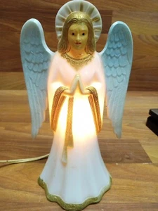 Vintage USALite Illuminated Angel Hard Plastic 8" Lighted Christmas Angel 1960's - Picture 1 of 12
