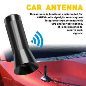 1.4" Black Amplified Screw Short AM/FM Antenna Car Radio Aerial Signal Mast HOT - Picture 1 of 8