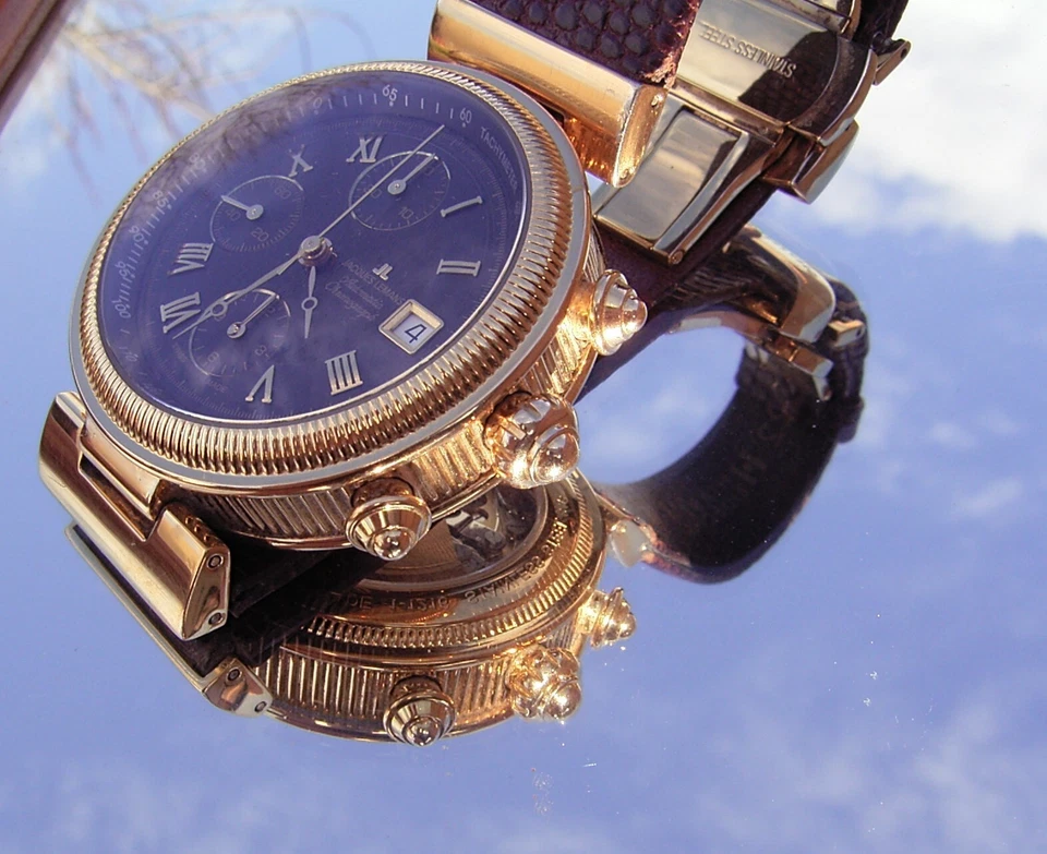 Jacques Lemans, Ouro Suíço, Cronógrafo, Movimento de Maior Grau - Imagem 1 de 4