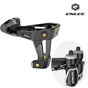 ENLEE Bicycle PC Double Water Bottle Holder Cage Bike Saddle Extension Bracket - Picture 1 of 11