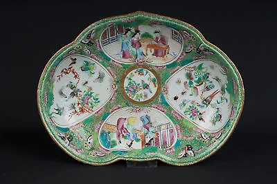 China 19. Jh. Qing Schale - A Chinese Canton Porcelain Dessert Dish - Chinois - Bild 1 von 4