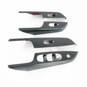Fibra de carbono para Nissan Navara NP300 ST 2014-2019 puerta ventana vidrio interruptor moldura  - Imagen 1 de 5