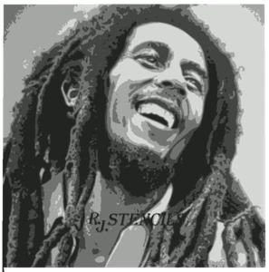 A4 Multi layer STEP BY STEP airbrush stencil BOB MARLEY LASER CUT CARD - Picture 1 of 5