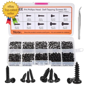 Kit Surtido de Tornillos Pequeños, 1000 Piezas Tornillos de Repuesto Phillips Miniatura - Imagen 1 de 7