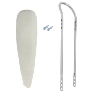 24" LOWRIDER SHORT BACK SISSY BAR IN CHROME W/SPARKLE 20" WHITE BANNANA SEAT. - Picture 1 of 1