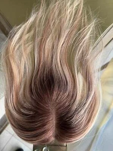 Tillstyle remy Human Hair Toppers platinum blonde highlighted - Bild 1 von 6