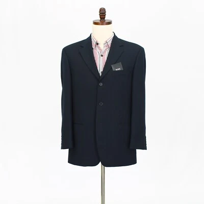 Hugo Boss 38S Navy Sport Coat Blazer Jacket Solid 3B Wool - Image 1 of 4