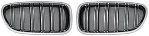 Front Kidney Grille Chrome-Black M5-Look For BMW F10,F11,F18 5-Series - Picture 1 of 7