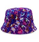 Disney Park Icons Rides Joey Chou Purple Blue Castle Dumbo Reversible Bucket Hat