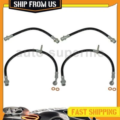 Комплект переднего заднего тормозного шланга 4x для Honda Odyssey 1999 2000 2001 годов выпуска 3,5 л - Изображение 1 из 4