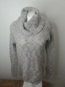 Elsamanda Womens Gray Sweater M Made in Italy Mohair Wool Acrylic Blend - Picture 1 of 8