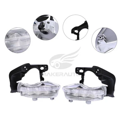 1 Pair New Fog Light For 2014-2016 Toyota Highlander Daytime Running Light LED - Image 1 of 4