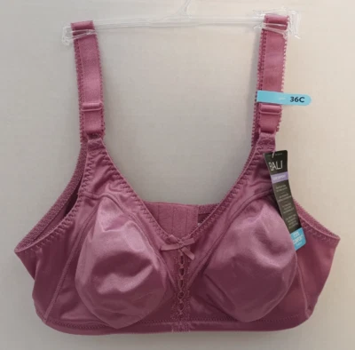 Sutiã sem fio Bali suporte duplo figura completa novo com etiquetas DF3820 tamanho 36C - Imagem 1 de 3