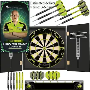 Set includes dart board, dart cabinet, dart rack, darts and accessories - Picture 1 of 6