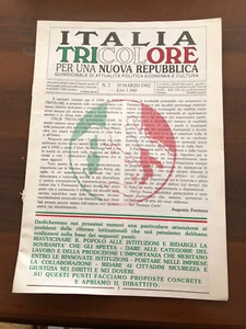 Italia tricolore per una nuova Repubblica quindicinale di politica n.2 1992 - Picture 1 of 1