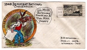 Democratic National Convention Philadelphia PA McIntyre Hand Painted 1948 - Picture 1 of 2