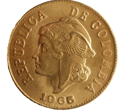 1965 COLOMBIA 2 CENTAVOS - Uncirculated From Roll - FREE SHIP - LC #122 - Image 1 of 2
