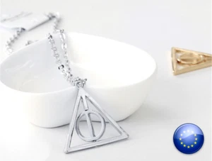 COLGANTE TRIANGULO SERIE LIBRO PELICULA HARRY POTTER COLLAR REGALO MAGIA MAGO - Imagen 1 de 5